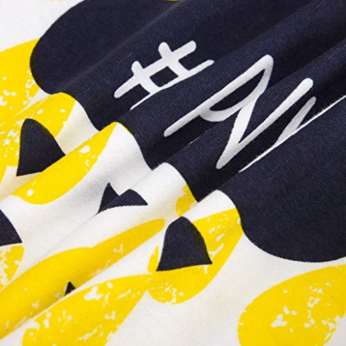 Romper Bodysuit Toddler Girl,Newborn Infant Baby Boys Girls Short Sleeve Cartoon Tops Shirt+Pants Outfits Set,Girls' Underwear,Yellow,100