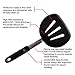 HuaLan 3-Piece Silicone Turner Spatula Set Flexible Rubber Silicone 600ºF Heat-Resistant Spatulas BPA Free Kitchen Utensil