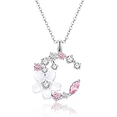 NoraSynthia Crescent Moon Butterfly Star Flower Necklaces for Women,Silver Rose gold Pendant, Birthday or Mother's Day Fine Jewelry Anniversary Christmas Gift for Women Wife Mom Girlfriend Lady