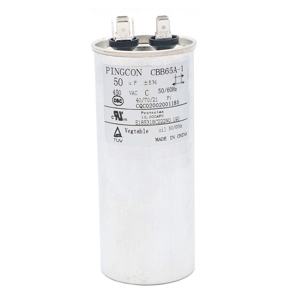 DollaTek 50uF CBB65 Capacitor Motor Running for Air Conditioner 450VAC SH 40/70/21 50/60Hz