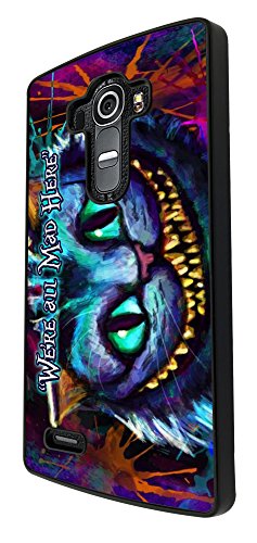 753 - Cheshire Cat We're all Mad Here Design For LG G3 Fashion Trend CASE Back COVER Plastic&Thin Metal