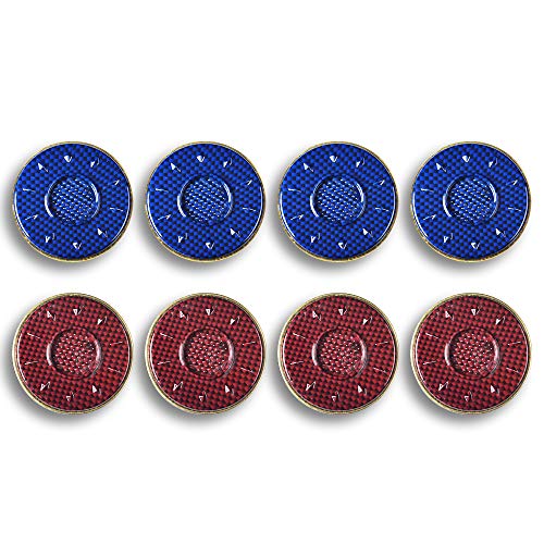 TORPSPORTS Shuffleboard Pucks 2-5/16"(58mm),Set of 8(Red&Blue) (Red Blue)
