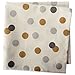 DII Holiday Dining Table Linen Metallic Fabric Kitchen Décor, Christmas Napkin Set, 20x20, Silver & Gold Polka Dot Confetti, 6 Piece
