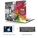 TWOLSKOO Case for MacBook Air 13 inch, Plastic Hard Shell Case & Keyboard Skin & Screen Protector Compatible with MacBook Air 13 inch 2021 2020 2019 2018 Model A2337 M1 A2179 A1932, Abstract Flower