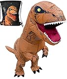 LuckySun Adult Dinosaur Shape Inflatable Costume T-rex Pterosaur Scale Exclusive Drawstring Bag