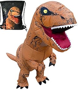 LuckySun Adult Dinosaur Shape Inflatable Costume T-rex Pterosaur Scale Exclusive Drawstring Bag