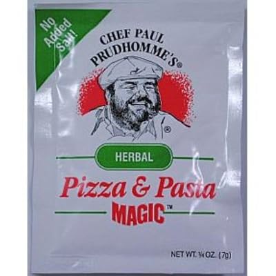 Chef Paul Prudhommes Magic Seasoning Pizza Pasta [144 Pieces] *** Product Description: Chef Paul Prudhommes Magic Seasoning Pizza Pasta. .25 Oz Packet. No Msg, No Preservatives, No Salt Added. Ingredients: Parmesan Cheese (Pasteurized Cultured Mi ***