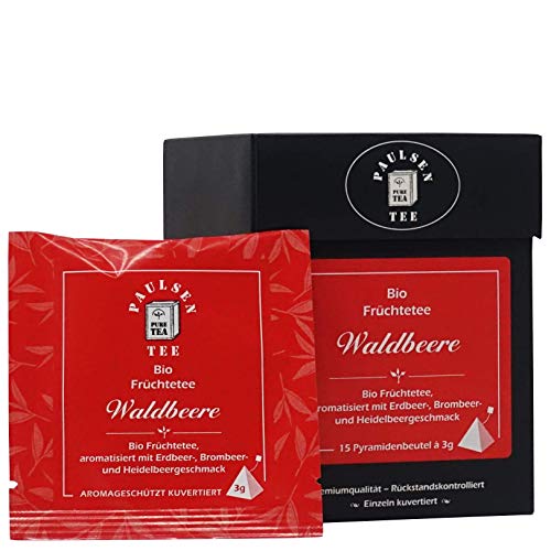 Bio Waldbeere 15 x 3g (155,33 Euro/kg) Paulsen Tee Früchtetee im Pyramidenbeutel - Bio, rückstandskontrolliert… – Bild 3