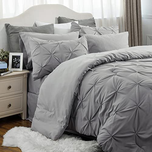 Bedsure Twin Comforter Set with Sheets 5 Pieces Twin Bedding Sets