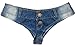 Allonly Women's Sexy Cut Off Low Rise Cheeky Mini Denim Shorts Thong Jean Shorts Hot Pants