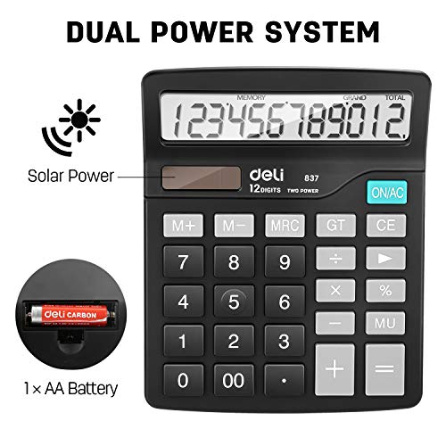 image for Calculator, Deli Standard Function Desktop Basic Calculators with 12 D
