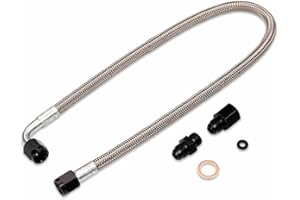IAG Performance High Pressure Braided Power Steering Line (Rotated Turbo Routing) for Subaru WRX 2002-07, 2004-07 STi