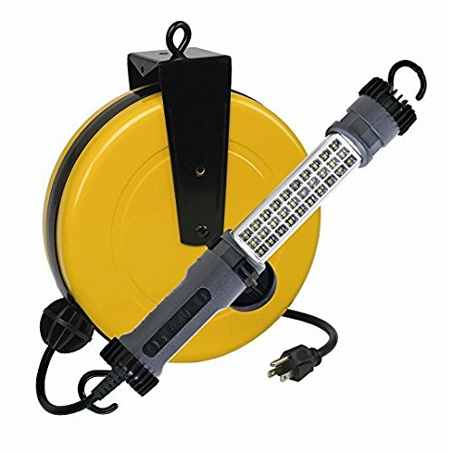 LED Retractable Reel Work Auto Shop Repair Light 300 Lumen Alert Stamping 3230SMS