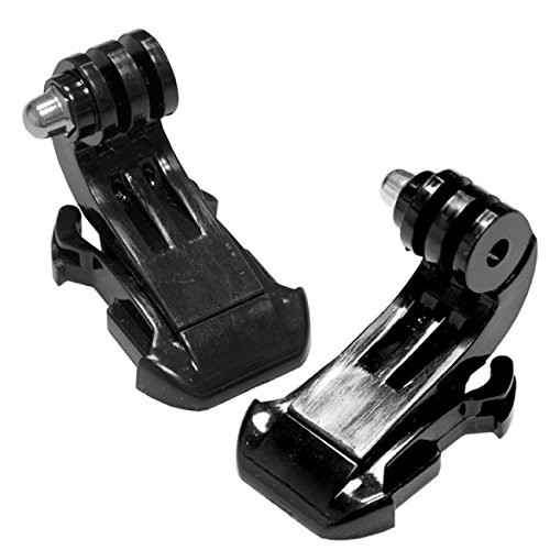 MaximalPower CA GP J-Hook Vertical Surface J-Hook Buckle Mount for GoPro HD Hero 2,3, 3+,4, 5, 2 Pack (Black)