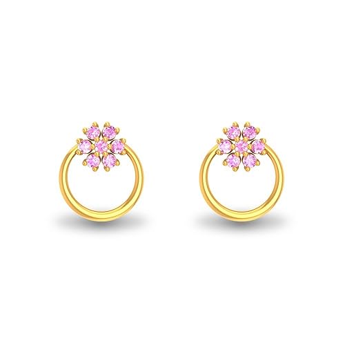 22KT Yellow Gold Stud Earrings for Women