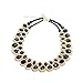 AWAYTR Ladies Choker Necklace Gold Tone Fashion Statement Big Multi Color Crystals Black