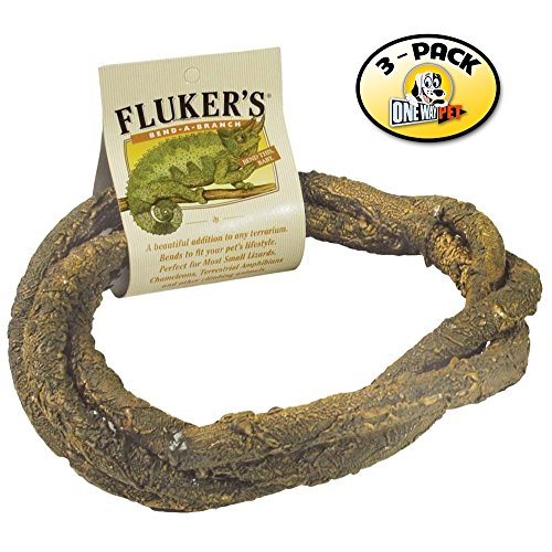 (Pack of 3) Fluker Labs SFK51019 Small Animal Bend-A-Branch Pet Habitat Decor, Medium