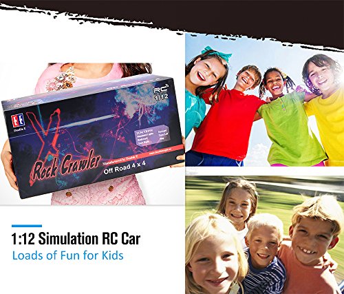DOUBLE E 1:12 RC Cars Monster Truck 4WD Dual Motors Rechargeable Off Road Remote Control Truck