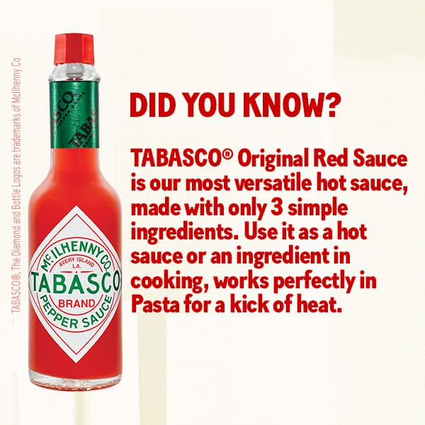 Tabasco Pepper Sauce, 1x 350ml, 0,35 l, original, scharfe Chili Sauce, 100% natürlich, Glasflasche 4