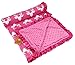 Dear Baby Gear Baby Blankets, Antlers on Pink, Pink Minky