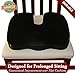 High Density Medium FIRM Premium Quality Memory Foam Seat Cushion for Coccyx Tailbone and Back Pain - Ideal for Home Office Desk Chairs, Auto Seats, Sports Stadium Seats! (Black)