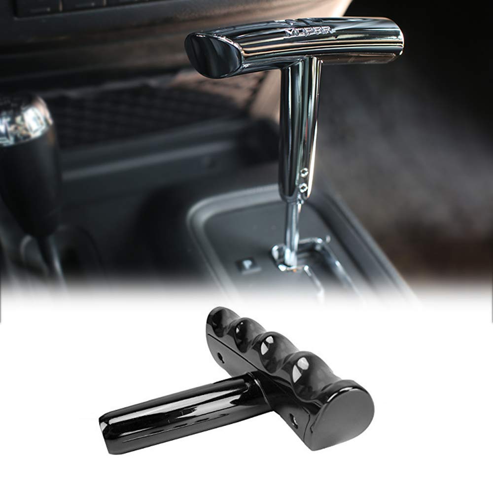 Cartaoo T-handle Gear Shift Knob Handle for Jeep Wrangler Jeep Dodge Charger Challenger Compass(Black)