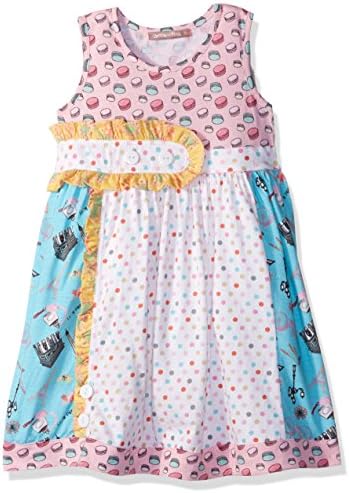 Jelly The Pug Little Girls' Spring in Paris Sally Dress, Multi, 5