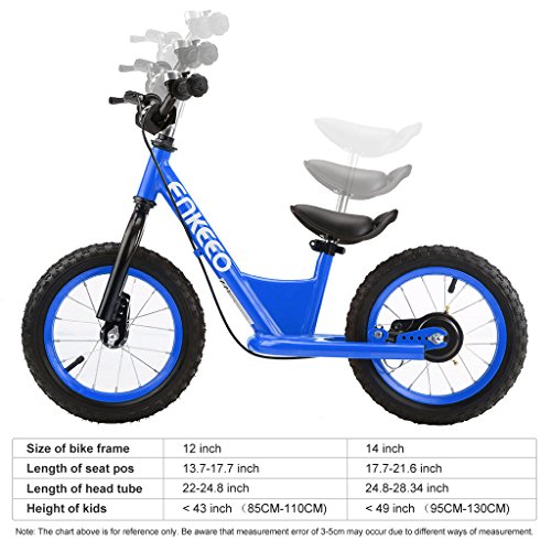 on sale ENKEEO 14/12 Sport Balance Bike No Pedal Control Walking