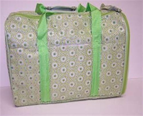 Puppy Luck CF-GR Dog Carrier Green Flower Print "Dogs - Carriers"