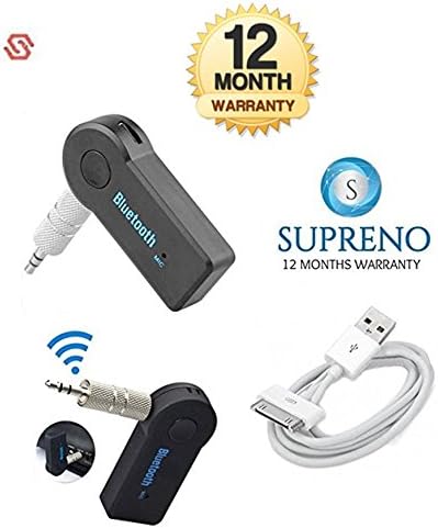 Wonderford supreno Wireless Hands-free Bluetooth Adapter Car Kit with Charging Cord for Apple iPhone 4 4S 4G 4th IPOD and All Android/IOS Devices