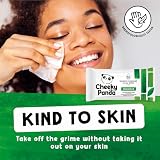 The Cheeky Panda Bamboo Facial Wipes Unscented 25 Pack | 99% Purified Water view 3