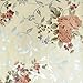 AnnoDeel Self Adhesive Shelf Contact Paper Non-slip ,17x78 Inches,Retro Peony