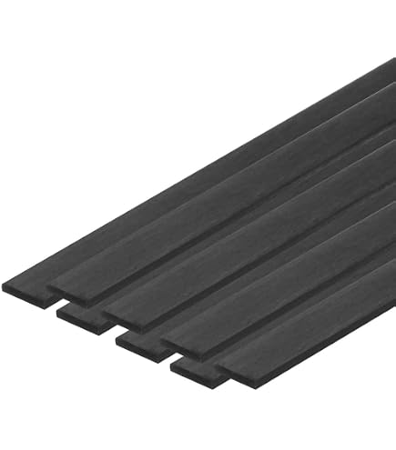 QUARKZMAN 4 Barres Plates En Fibre De Carbone 1x5mm 400mm – Ultra-Résistantes Et Légères Pour Drones RC, Avions, Cerfs-Volants Et Plus !