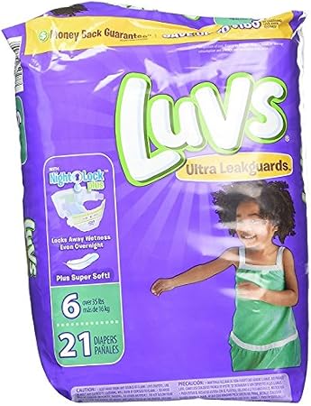 Luvs ulta leakguards diapers Night lock 6 - 21 ct (037000859277)