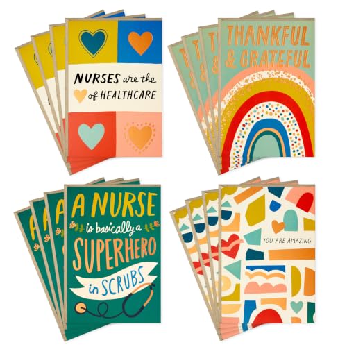 Hallmark Thank You Cards for Nurses, Assorted 16-Pack (You Are Amazing)