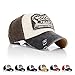 MuLuo Letter Fashion Vintage Caps Baseball Golf Cotton Adjustable Hat Coffee Color Edge Blue Headpiece