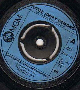 Jimmy Osmond Long Haired Lover From Liverpool 7 Inch Vinyl