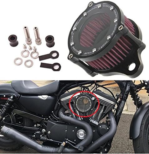 CNC Air Cleaner Intake Filter Kit Black For Harley Sportster XL 883 1200 Forty Eight Iron 883 Seventy Two 2004-2016 2005 2006 2007 2013 2014 2015