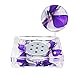 EUMAT Nature Series Bathroom Organizer Set Acrylic 4 PCS Bathroom Washing Accessory Set with Purple Flower NB4-026