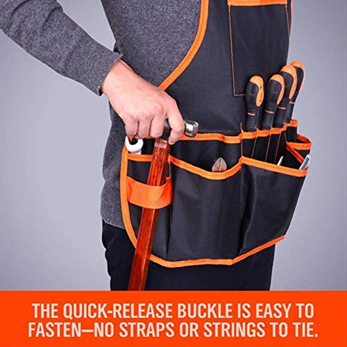 image for Lovt Apron Protective with Tool Pockets Oxford Cloth Waterproof Profes