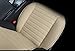 EDEALYN (2PCS Driver and Passenger Seat Cover PU Leather Seat Covers Universal Car Seat Covers Front seat Protector Covers Fit Most Sedans &Truck &SUV (2 PCS Beige)