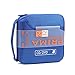 Ksmxos 32 Disc CD/DVD Portable Wallet CD Case Bag Storage Organizer Holder Protective DVD Storage Home Office and Travel Blue