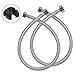 HOMEIDEAS 24-Inch Faucet Connector Braided Stainless Steel Supply Hoses With 3/8