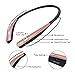 Wireless Headphones, Bluenin Bluetooth Wireless Workout Earphones Headset Sweatproof Earphones with Mic and Hand-free Earbuds Neckband Design for iPhone, iPad, PC, Samsung (Rose Gold)