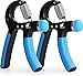 Fitness Adjustable Hand Grip Strengthener - Pack of 2 - Stainless Steel Tension Springs - Non Slip Handles - by Utopia Fitness