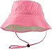 Coolibar UPF 50+ Kid's Taylor Chin Strap Hat - Sun Protective (Small/Medium- Hibiscus)