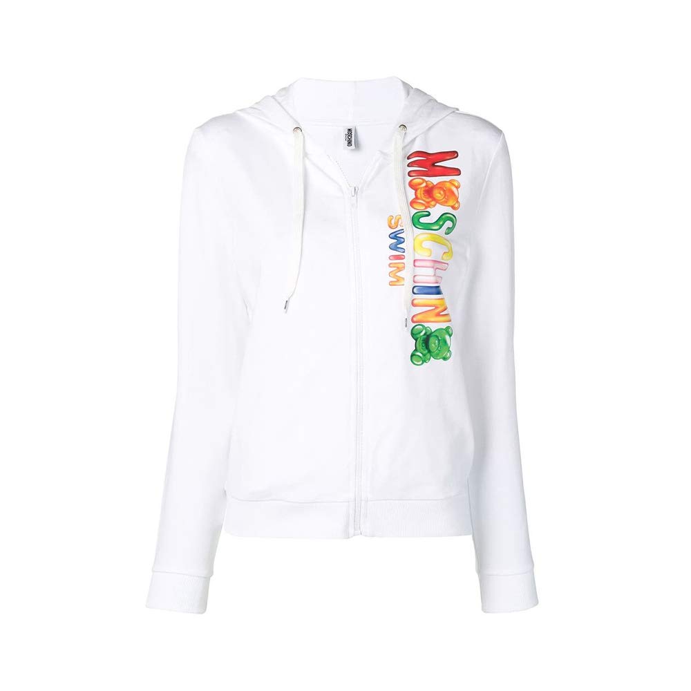 MOSCHINO Swim Women's Gummy Logo Print Hoodie White