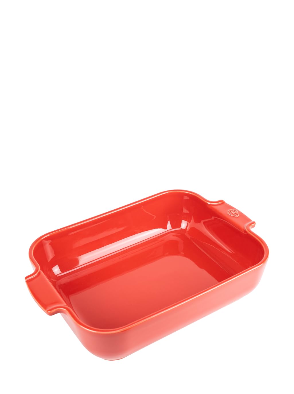 PEUGEOT - Rectangular Ceramic Baking Dish - 32 cm (including handles) x 20 cm x 6.5 cm - Capacity: 2.7 L - 4-5 Servings - 10 Year Guarantee - Made In France - Red Colour