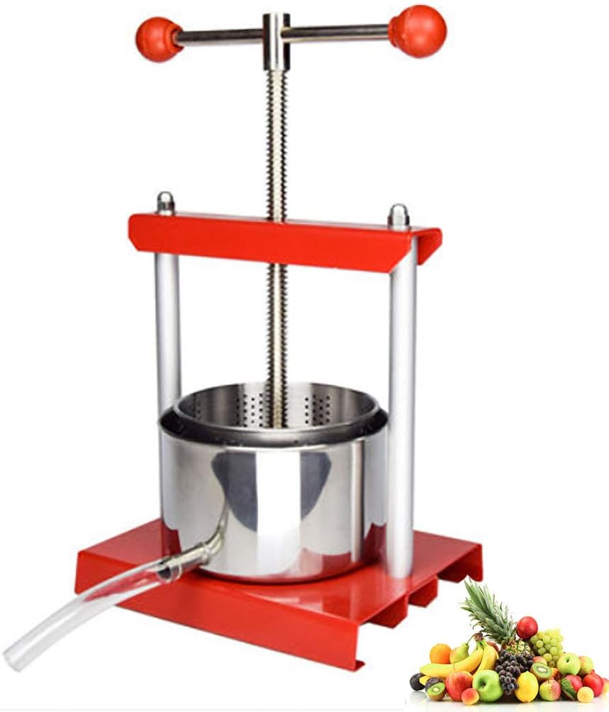 AMNZZ FRUIT PRESS 3L – Food grade stainless steel Fruit Crusher | Wine Press - for Wine & Cider Making