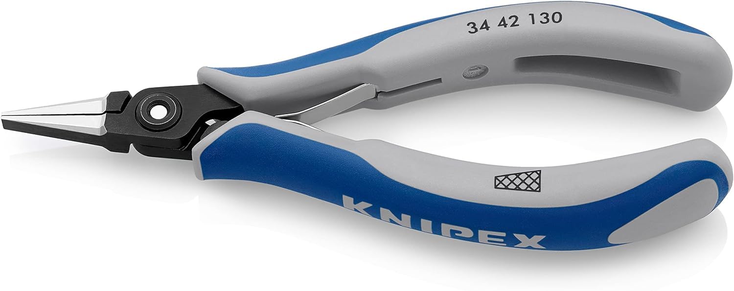 KNIPEX Precision Electronics Gripping Pliers with Multi-Component Handles 130 mm, 34 42 130 — image 1